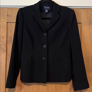 Ann Taylor Petite Black 3 Button Blazer Women's 6P workwear office caeer preppy